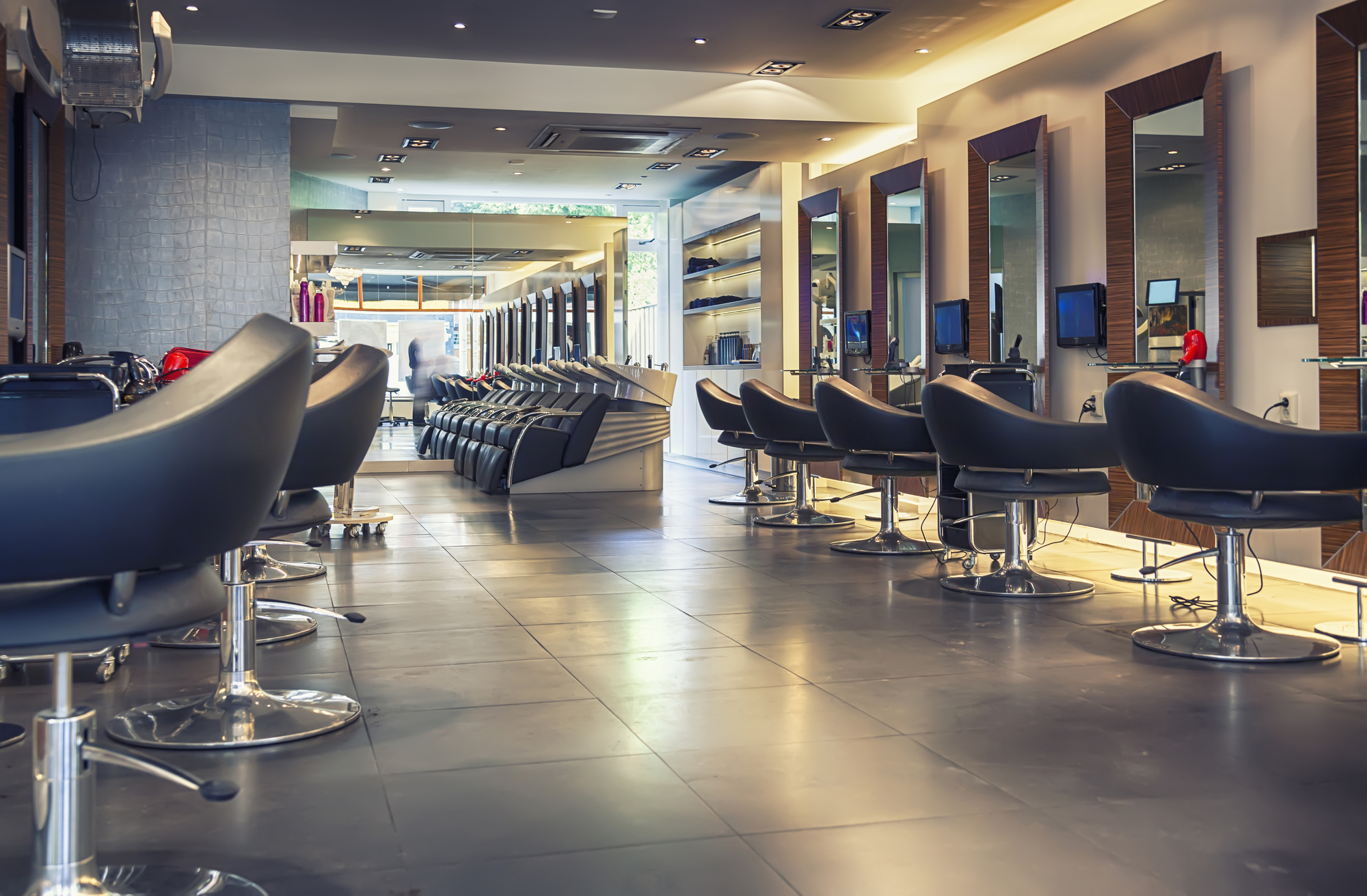 interior of modern hair salon